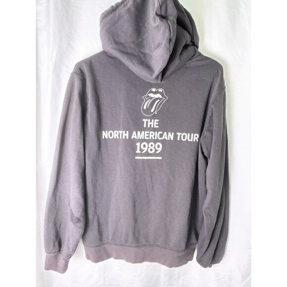 Rolling Stones 1989 North American Tour Hoodie Graphic Band Sweatshirt Gray M - Picture 2 of 6